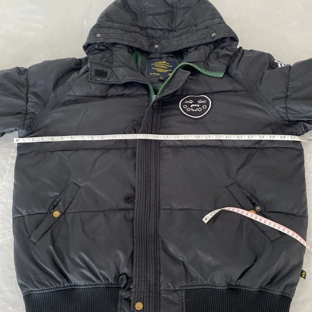 ALPHA INDUSTRIES Combat N-2B Down Parka Black/Forest Green size XXL - Picture 10 of 14